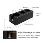 watchget Espresso Tamping Station, Plastic Espresso Organizer Box for 51/54/58mm Portafilter, Tamper, Distributor and Barista Accessories, Coffee Tamper Station, Black