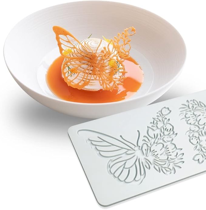 Hollow Leaf Silicone Mold Chocolate Candy 3D Hollow Leaf Candy Mold Food Cooking Meals Decorations Fondant Mold Polymer Clay Molds (Butteryfly L_11.24x3.6x0.12inch)