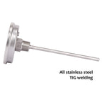 MEASUREMAN Fully Stainless Steel Pot, Kettle, Brewing Bimetal Dial Thermometer, 3" Dial, 6" Stem, 0-250 deg F/-20-120 deg C, -1% Accuracy, Adjustable, 1/2" NPT Back Mount