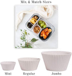 The Silicone Kitchen Reusable Mini Silicone Baking Cup, Non-Toxic, BPA Free, Dishwasher Safe, Mini, 24 Pack, White Blue Green