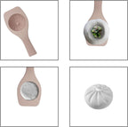 2Pcs DIY Steamed Bun Mold,Chinese Cake Cookie Stamp Baozii Maker for Home Kitchen Baking Cooking