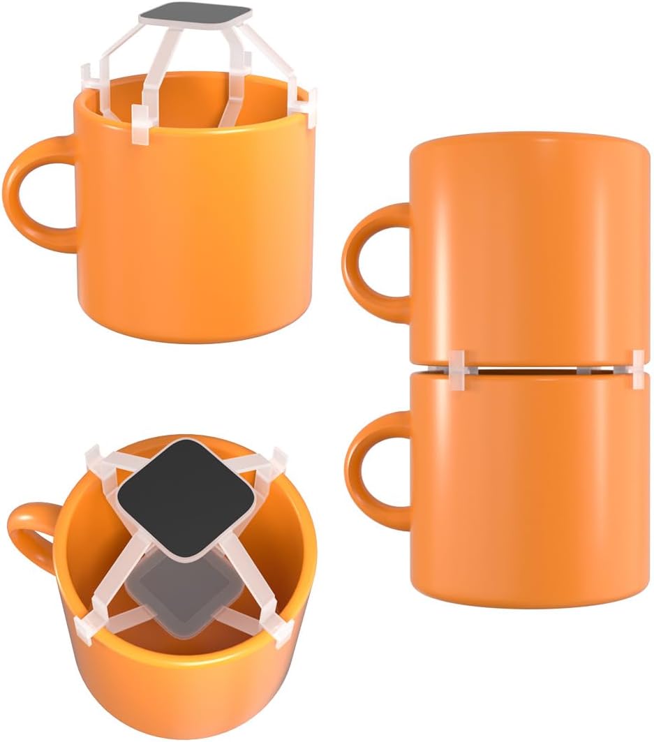 Coffee Mug Organizers and Storage (8Pack), Adjustable Stackable Cup Organizer for Kitchen Cabinets Shelf Organization, Cupboard Save Space Cup Stacker Holder for Tea Cup/Coffee Mugs/Glasses