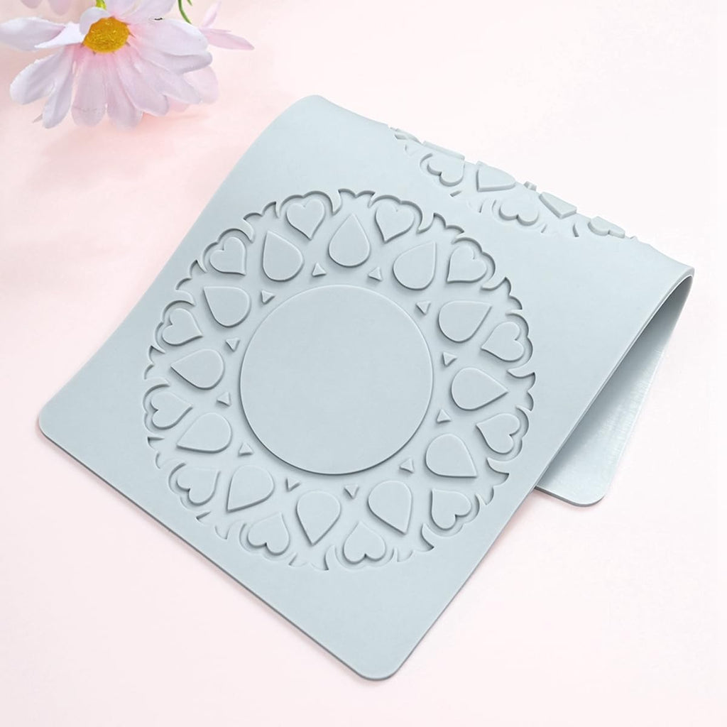 TUKE Hollow Tulip Flower Shape Sugar Craft Silicone Pad French Dessert Lace Mat Fondant Cake Mold Cupcake Decorating Silicone Mould (E_ Tulip Flower)