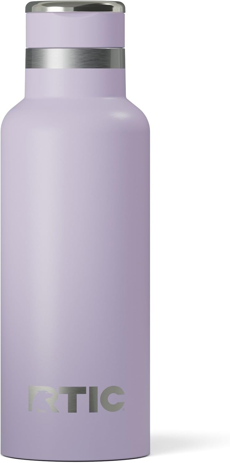 RTIC 16oz Journey Bottle Metal Stainless Steel Vacuum Insulated, BPA Free, Reusable, for Water, Hot and Cold Drinks, Travel, Sports, Camping, Dusty Lilac