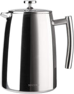 Secura French Press Coffee Maker, 50-Ounce, 304 Stainless Steel Insulated Coffee Press with Extra Screen