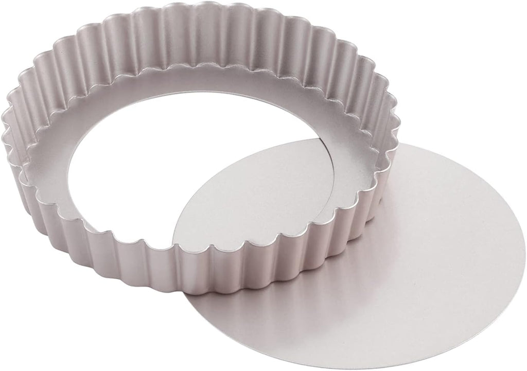 CHEFMADE Tart Pan, 7-Inch with Removable Loose Bottom Non-Stick Round Quiche Bakeware for Oven and Instant Pot Baking (Champagne Gold)