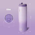 BOTTLE BOTTLE Stainless Steel Water Bottle with Straw and Lid,32 oz Vacuum Insulated Cup,Stay Cold and Hot, Leak-Proof Wide Mouth Water Bottles for Men and Women purple