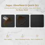 Dish Drying Mat Super Absorbent – 16" x 12" Coffee Mat for Countertops – Non-Slip Drying Mat for Kitchen Counter – Easy to Clean Water Absorbent Mat – Quick Dry Dish Drying Mats (Black)