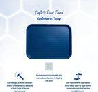 Carlisle FoodService Products Cafe Fast Food Cafeteria Tray with Patterned Surface for Cafeterias, Fast Food, And Dining Room, Plastic, 17.87 X 14 X 0.98 Inches, Blue
