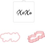 XOXO Cookie Cutter and Stencil SET Cutter and Stencil Set Bundle cookie stencil and cutter kit pyo cookie cutter cookie (XOXO)