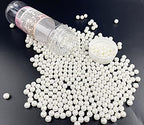 Sprinkles Pearl Sugar 7mm Candy 120g/ 4.2oz Baking Edible Cake Decorations Cupcake Toppers Cookie Decorating Ice Cream Toppings Celebrations Shaker Jar Wedding Shower Party Christmas Supplies White