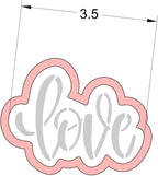 Love Cookie cutter and stencil set Baking Valentine stencils and cutters bundle DIY bakery decorating kit Cookie cutter with stencils Icing stencil and cookie cutter combo (Love)
