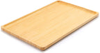 Bamboo Serving Tray with Handles – Premium 15”x10” Lightweight Bamboo Tray for Breakfast in Bed, Coffee Table, BBQ, Kitchen, Ottoman & Party – Perfect for Lap, Couch & Gifting