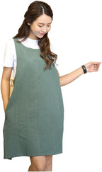 Cotton Linen Japanese Apron Halter Cross Back Bandage X Shape Aprons Two Pockets