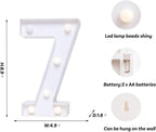 Foaky Decorative Led Marquee Light Up Number, Marquee Light Up Number Sign for Night Light Wedding Birthday Party Christmas Home Bar Decoration Number(7)