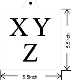 16 Pcs 5.5x5.5in Baking Stencils for Royal Icing, Airbrush Cookies; Sugar Cookie Stencils,Craft Painting, Stencil Genie (Alphabet & Numbers)