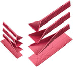 POLYGONS FLAT 3-IN-1 FOLDING MEASURING SPOONS | 2 Spoons with 6 Different Sizes (Maroon)