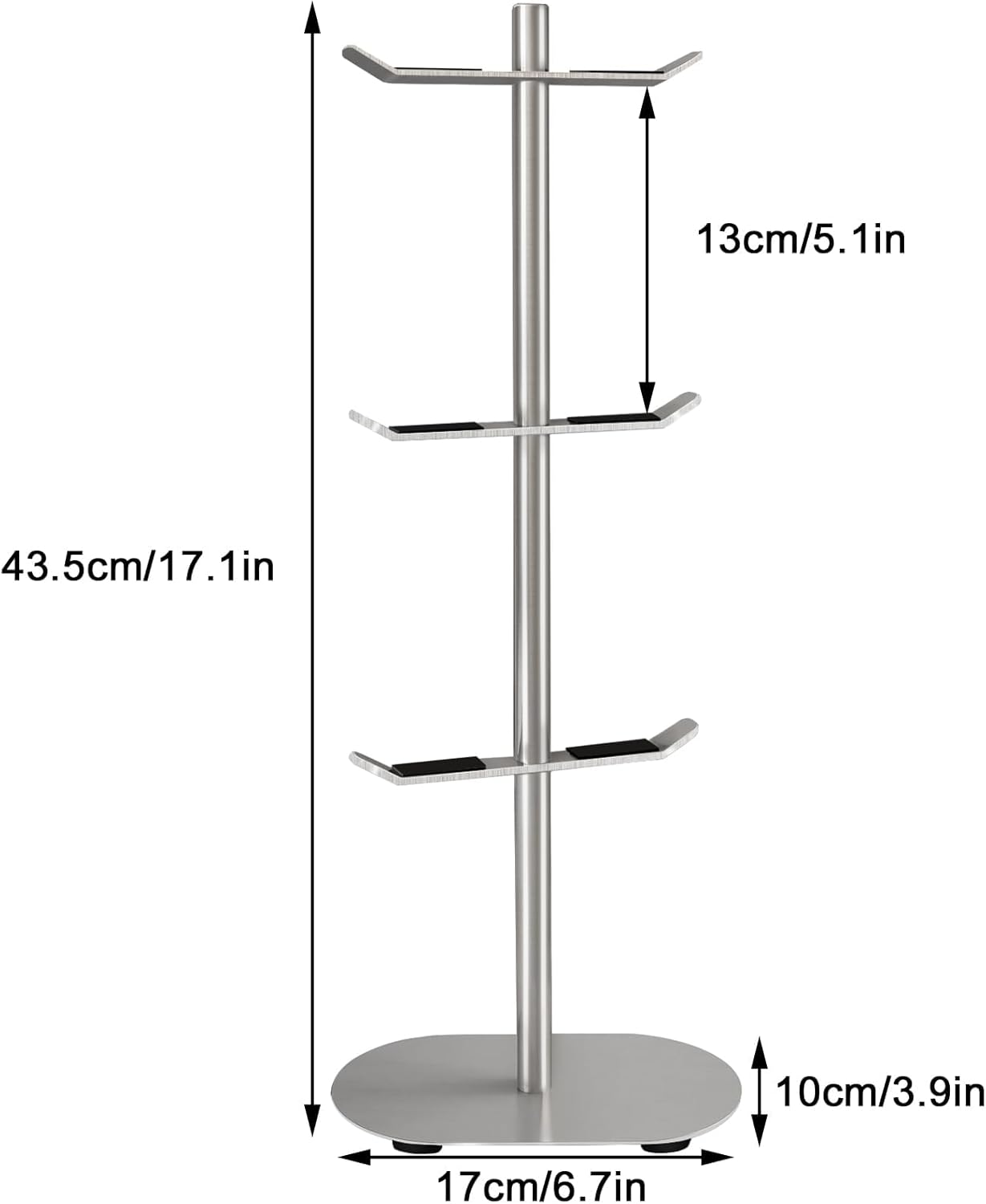 Mug Holder Tree, Coffee Cup Holder with 6 Hooks, Coffee Mug Rack, Metal Mug Tree for Counter, Mug Holder Stand Coffee Mug Hanger(Brushed Nickel)