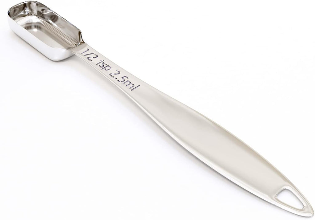 1PCS 1/2Teaspoon (2.5ml) Single Measuring Spoon, Individual Stainless Steel Long Handle Measure Tablespoon Only