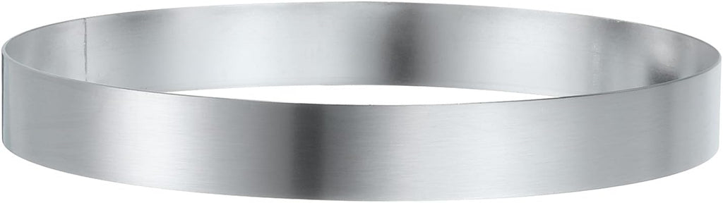 HARFINGTON Round Cake Ring 5.9 x 1 Inch Seamless Stainless Steel Pastry Mousse Dessert Ring Mirror Coating for Baking Cooking English Muffins Crumpet Making Tool