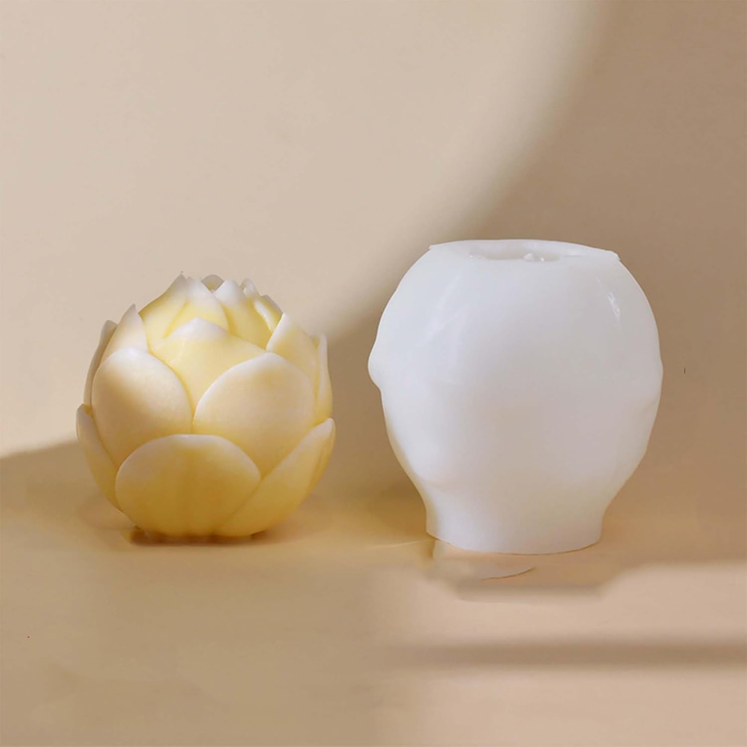 3D Succulent Flower Mold - Peony & Resin Casting Molds for Candle Making & Jewelry Craft