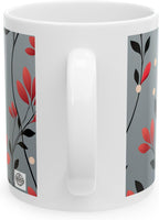 11 OZ Novelty Coffee Mugs - Christmas Gift (Leaf Flower Design)