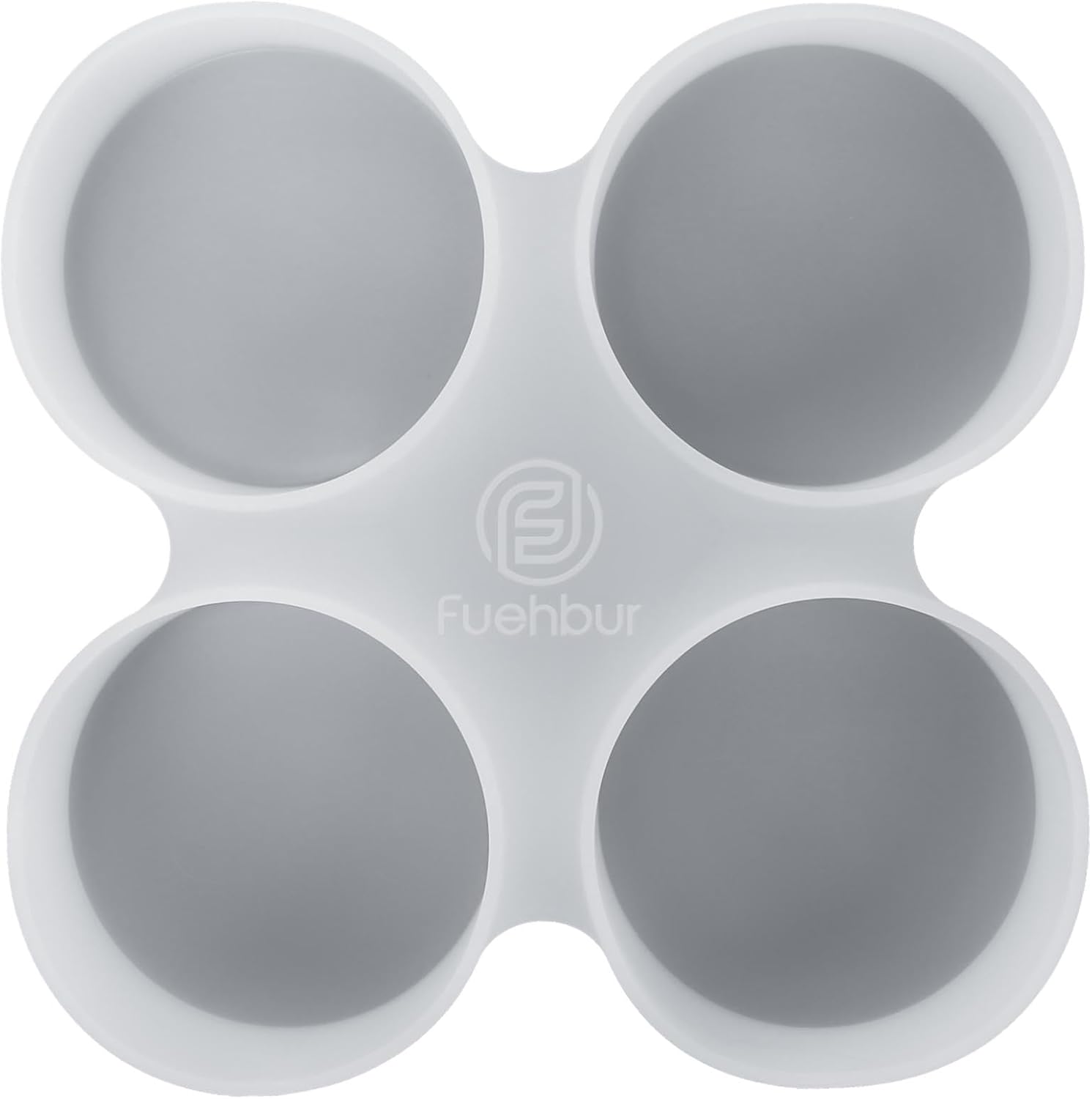 【300+ Design Optional】 Fuehbur 4 inch 4-Circles Car Freshie Mold, Four-Circle Round in 4 Cavity Silicone Soap Resin Molds, Super-Large Mould