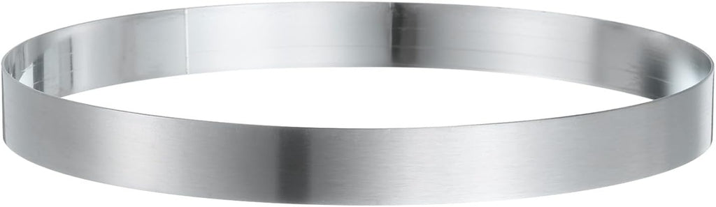 HARFINGTON Round Cake Ring 7.48 x 1 Inch Seamless Stainless Steel Pastry Mousse Dessert Ring Mirror Coating for Baking Cooking English Muffins Crumpet Making Tool