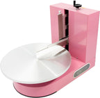 Automatic Cake Decorating Machine, Electronic Cream Coating Spreading Smooth Machine with Graduated Scraper 0-320RPM Rotating Speed,Cake Bread Spreader Machine for 4-16inch Cakes,Pink