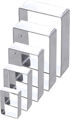 5Pcs Rectangle Cookie Cutter Set, Stainless Steel Biscuit Baking Molds Fondant Cake Cookie Cutter Rectangle Shaped Cutter