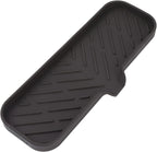 Silicone Bathroom Soap Dishes with Drain Spout-Bathroom and Kitchen Sink Organizer,Sponge Holder,Dish Soap Tray,Perfect for Dispenser,Scrubber,Bottle,Cup on Sink or Counter-Coffee 12"×4"