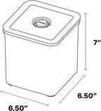 Premium Airtight Food Storage Containers, 3.28qt 1 Piece, Smart One-Click Seal Lid, No Hinges, Patented Double Silicone Lining, 100% Leak Proof, BPA-FREE, Dishwasher, Microwave Safe
