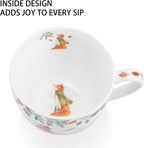 Autumn Forest Animal Mug - 20 oz Bone China Coffee Mug with Fox, Squirrel & Duck, Cozy Fall Gift for Nature Lovers and Friends, Designed in England by Harvest Green Studio