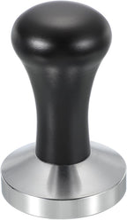 uxcell 58mm Coffee Tamper, Stainless Steel Espresso Press Tamper, Espresso Tamper with Wooden Handle Suitable for Coffee Shop, Restaurant Bar, Bakery (Black)