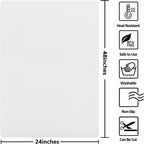 Silicone Mat Heat Resistant Mats for Countertop, Multipurpose Large Silicone Mats for Crafts Kitchen Workbench Size 48x24 inches Thick 2mm,Rolled Package,Translucent