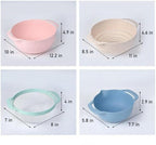 Plastic Mixing Bowls Set 8/10 PCS with Measuring Spoon, Colorful Serving Bowls for Kitchen, Ideal for Baking, Prepping, Nesting Bowls for Space Saving Storage (Soft Breeze)