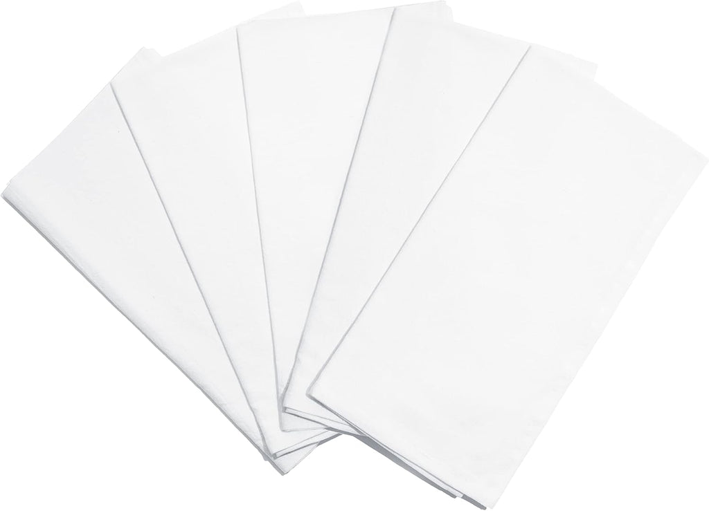 Organic Cotton Tea Towels for Embroidery - Blank Flour Sack Dish Towels for Embroidery - Perfect White Kitchen Towels for Embroidery and Crafts to Customize and Personalize - 27"x27" (White - 5 Pack)