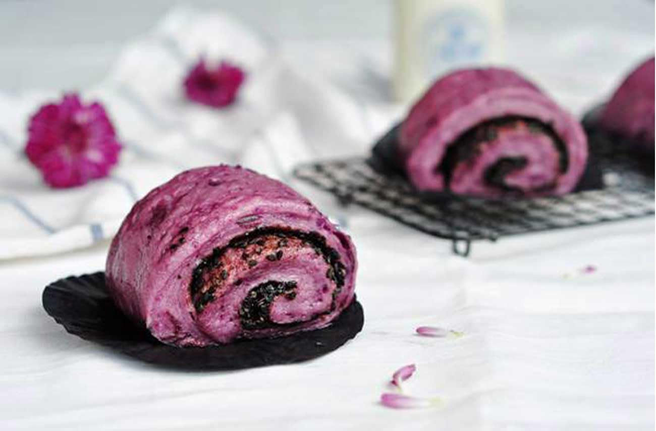 Orgnisulmte Purple Sweet Potato Powder 4.23 Oz, 100% Pure Natural Premium Purple Yam Powder for Food Coloring 120g