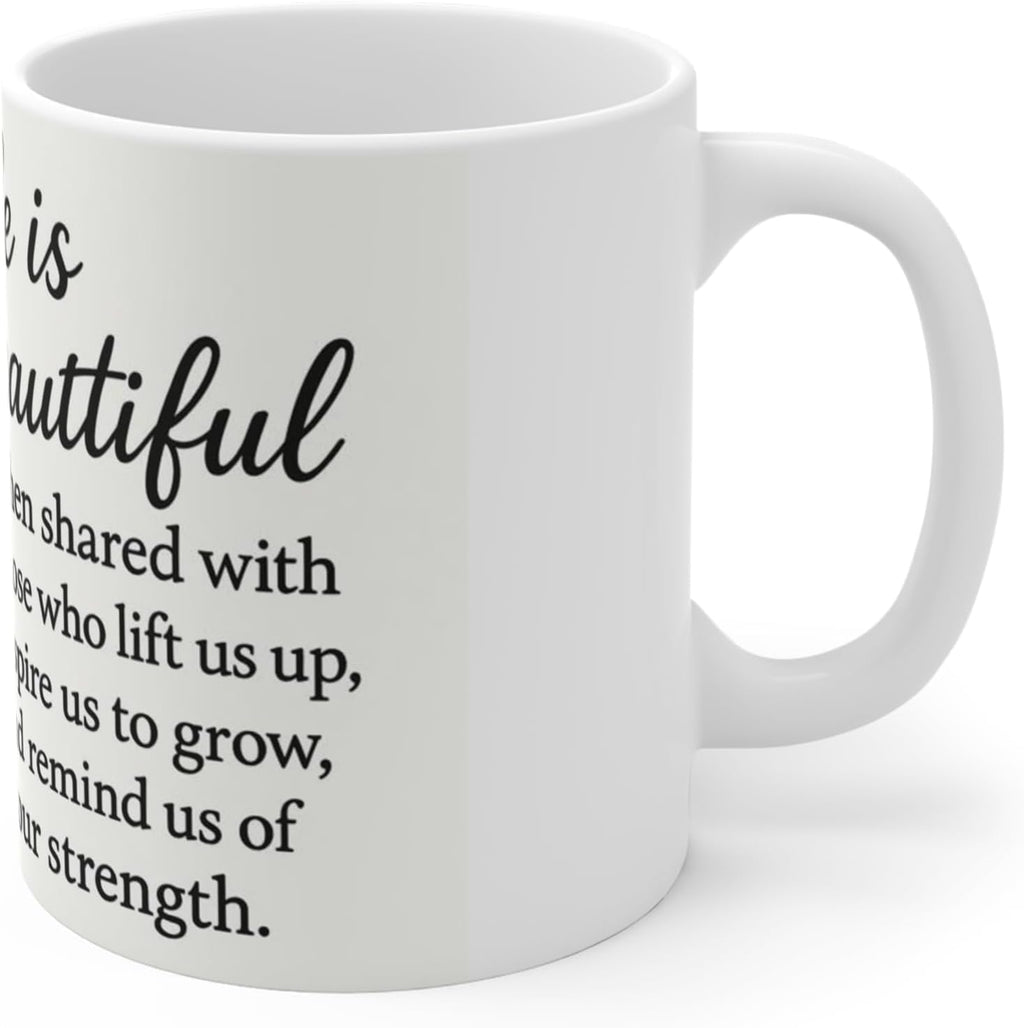 11 OZ Novelty Coffee Mugs - Christmas Gift (Inspirational Floral)