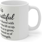 11 OZ Novelty Coffee Mugs - Christmas Gift (Inspirational Floral)