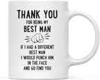 Andaz Press Funny Family 11oz. Coffee Mug Gift, Thank You for Being My Best Man, Punch in Face, 1-Pack, Christmas Birthday Drinking Cup Present Ideas