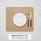 Dish Drying Mat Super Absorbent – 16" x 18" Coffee Mat for Countertops – Non-Slip Drying Mat for Kitchen Counter – Easy to Clean Water Absorbent Mat – Large Dish Drying Mats (Chowning's Tan)