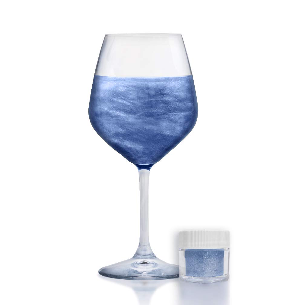 Sky Blue BREW GLITTER Edible Glitter For Drinks, Cocktails, Beer, Garnish Glitter & Beverages | KOSHER & HALAL Certified | 100% Edible & Food Grade | Vegan, Gluten, Nut Free (45g Shaker, Sky Blue)