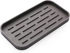 Silicone Kitchen Sink Organizer Tray for Multiple Usage,Eco-Friendly Sponges Holder for Kitchen Bathroom Counter or Sink,Dish Soap Dispenser,Scrubber,Bottle,Cup (Coffee, 10"×5.3")