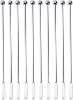 20 pcs Stainless Steel Coffee Beverage Stir Sticks Cocktail Stirrers Drink Swizzle Stick 7.4" Swizzle Stick Picks Tools