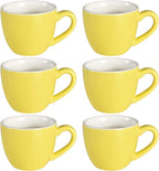 homEdge Mini Procelain Espresso Cup, 3 Ounces / 90 ml Tiny Coffee Mugs Demitasse for Espresso, Tea- Yellow