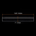 HARFINGTON Acrylic Clay Roller 7.28 Inch x 1 Inch Solid Non-Stick Plastic Round Tube Roller Polymer Clay Rod Fondant Rolling Pin for Shaping, Sculpting, Modeling DIY Crafts, Transparent