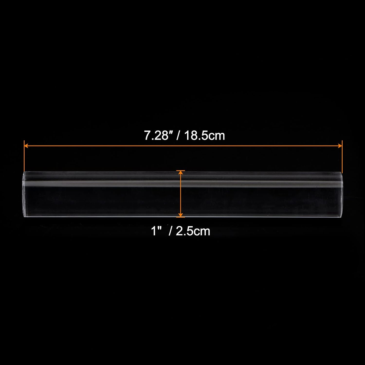 HARFINGTON Acrylic Clay Roller 7.28 Inch x 1 Inch Solid Non-Stick Plastic Round Tube Roller Polymer Clay Rod Fondant Rolling Pin for Shaping, Sculpting, Modeling DIY Crafts, Transparent