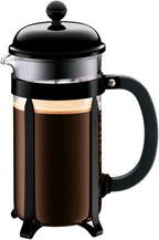 Bodum 34oz Chambord French Press Coffee Maker, High-Heat Borosilicate Glass, Stainless Steel, Black – Made in Portugal