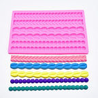 3D Pearl Knit Rope Silicone Mold Fondant Mould Cake Border Decorating Molds Gumpaste Kitchen DIY Baking Decorating Cake Tools Hot